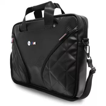 BMW nahrbtnik za prenosnik Carbon Pockets & Metal Logo 16 inch, črn