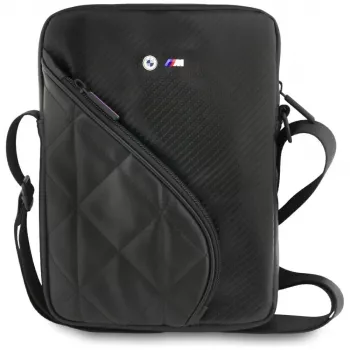 BMW ovitek Carbon Pockets & Metal Logo, črn, za iPhone X/XS