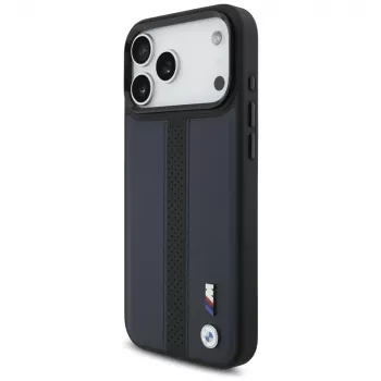 BMW M Perforated Stripe Logo MagSafe ovitek za iPhone 17 Pro Max, mornarsko moder