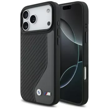 BMW M Carbon Logo MagSafe ovitek za Apple iPhone 17 Pro Max, antracit