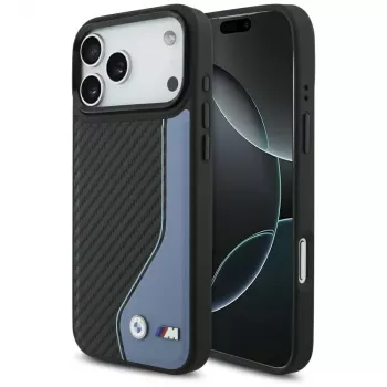 BMW M Carbon Logo MagSafe ovitek za iPhone 17 Pro Max, moder