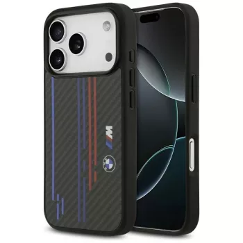 BMW M Kevlar Lines & Logo MagSafe ovitek za iPhone 17 Pro, črn