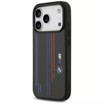 BMW M Kevlar Lines & Logo MagSafe ovitek za iPhone 17 Pro, črn