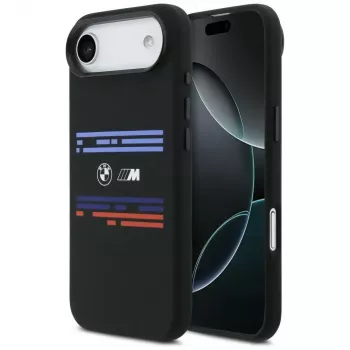 BMW M Silicon Horizontal Line MagSafe ovitek za iPhone Air, črn