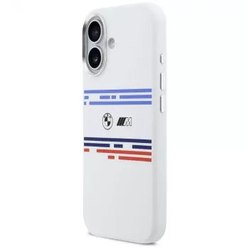 BMW M Silicon Horizontal Line MagSafe ovitek za Apple iPhone 17, bel