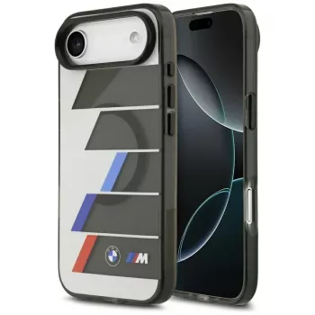 BMW M IML Metal Buttons Tricolor Lines MagSafe ovitek za iPhone Air, antracit