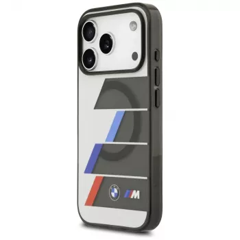 BMW M IML Metal Buttons Tricolor Lines MagSafe ovitek za Apple iPhone 17 Pro, antracit