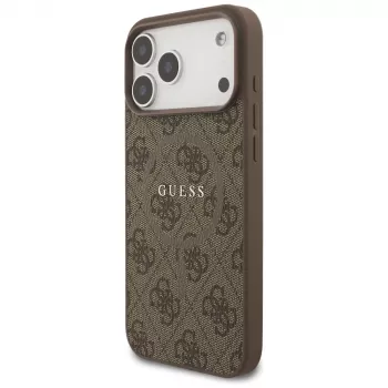 Guess 4G Ring Classic Logo ovitek MagSafe za iPhone 17 Pro Max (rjav)