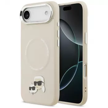 KARL LAGERFELD Karl & Choupette Pins ovitek MagSafe za Apple iPhone Air - bež