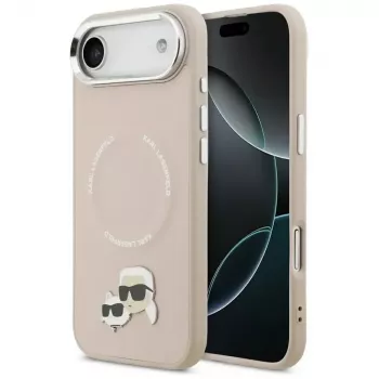 KARL LAGERFELD Karl & Choupette Pins ovitek MagSafe za iPhone Air roza