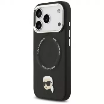 KARL LAGERFELD Karl Pin ovitek MagSafe za Apple iPhone 17 Pro - črn