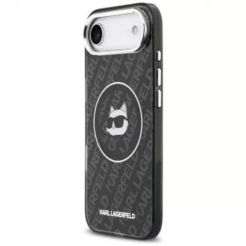Karl Lagerfeld IML Choupette Head Logo ovitek MagSafe za Apple iPhone Air – črn