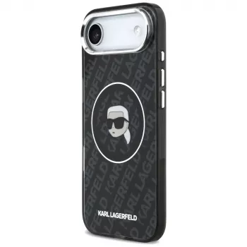 Karl Lagerfeld IML Karl Head Logo ovitek MagSafe za iPhone Air črn