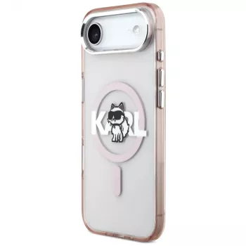 Karl Lagerfeld IML Choupette Sketch Logo ovitek MagSafe za iPhone Air, roza