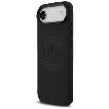 Mercedes usnjen ovitek Vintage Logo MagSafe za iPhone Air, črn