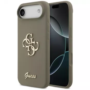 Guess Silicone Big 4G Script ovitek za iPhone Air, rjav