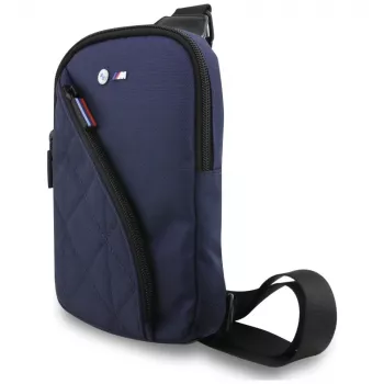 BMW Nylon Pocket & Metal Logo čezramenska torbica za telefon Navy Blue