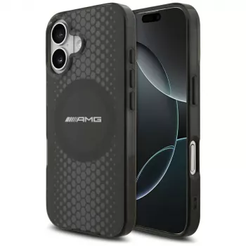 MERCEDES AMG Double Layer TransparentGraphics MagSafe ovitek za iPhone 17 črn