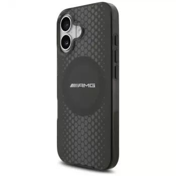 MERCEDES AMG Double Layer TransparentGraphics MagSafe ovitek za iPhone 17 črn