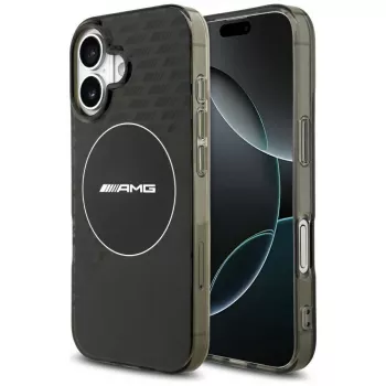 Mercedes AMG Double Layer Transparent Smoked MagSafe ovitek za iPhone 17, črn