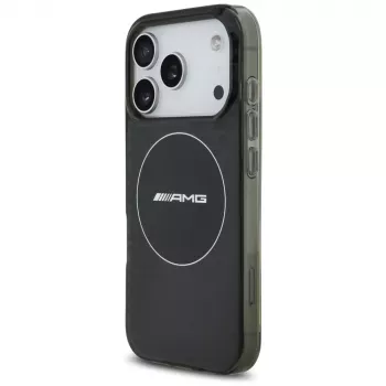 Mercedes AMG Double Layer Transparent Smoked MagSafe ovitek za iPhone 17 Pro, črn