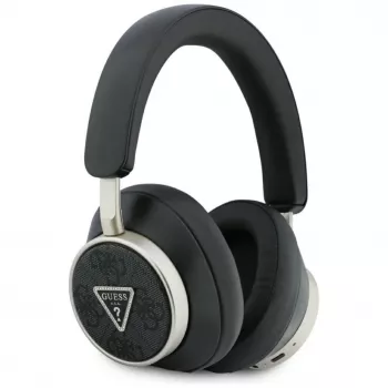 Guess 4G Triangle Logo brezžične Bluetooth 5.4 naglavne slušalke z ENC, črne