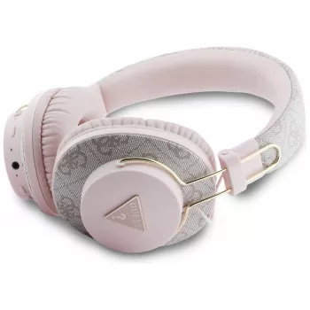 Guess Triangle Logo Bluetooth ENC naglavne slušalke, roza