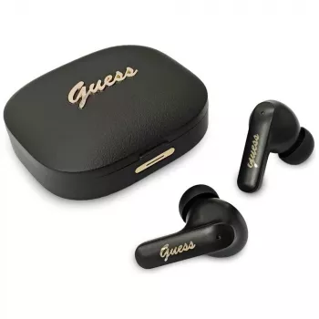 Guess Script Metal TWS ušesne slušalke, črne