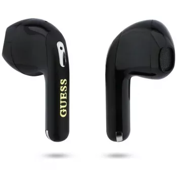 Guess Gold Line Triangle TWS Bluetooth ušesne slušalke s polnilnim ohišjem (črne)