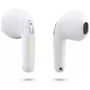 Guess Gold Line Triangle – Bluetooth TWS slušalke s polnilnim ohišjem (bele)