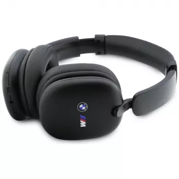 BMW naglavne Bluetooth slušalke z natisnjenimi logotipi, črne