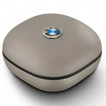 BMW LeatherMetal Logo TWS Bluetooth ušesne slušalke z ENC, taupe