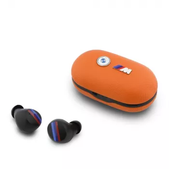 BMW M Metal Logo TWS Bluetooth 5.3 ušesne slušalke z ENC – oranžne
