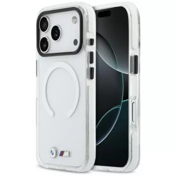 BMW M IML Shockproof Metal Logos MagSafe ovitek za iPhone 17 Pro prozoren