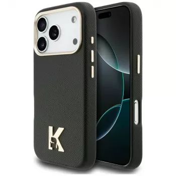 Karl Lagerfeld Karl Head Logo MagSafe ovitek za Apple iPhone 17 Pro, črn