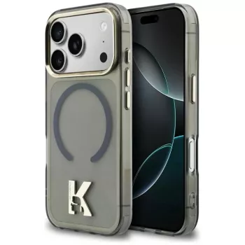 KARL LAGERFELD IML K Head Logo MagSafe ovitek za iPhone 17 Pro, črn