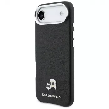 Karl Lagerfeld Karl & Choupette Head Pins Saffiano MagSafe ovitek za iPhone Air, črn