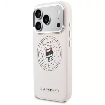 Karl Lagerfeld Point & ChoupetteSketch MagSafe ovitek za Apple iPhone 17 Pro, roza