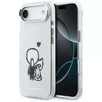 KARL LAGERFELD Karl & Choupette Back MagSafe ovitek za iPhone Air, prozoren