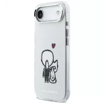 KARL LAGERFELD Karl & Choupette Back MagSafe ovitek za iPhone Air, prozoren