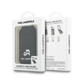 Karl Lagerfeld Stand Mirror denarnica MagSafe, črna