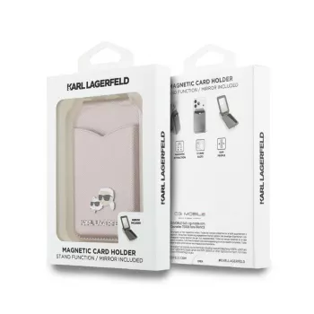 Karl Lagerfeld Stand Mirror denarnica MagSafe, roza