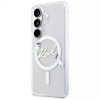 KARL LAGERFELD IML KC Script ovitek MagSafe za Samsung Galaxy S26+, prozoren