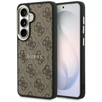 Guess 4G Embossed Ring MagSafe ovitek za Samsung Galaxy S26 (rjav)