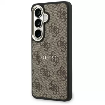 Guess 4G Embossed Ring MagSafe ovitek za Samsung Galaxy S26 (rjav)