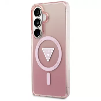 Guess IML Gradient Triangle MagSafe ovitek za Samsung Galaxy S26 (roza)