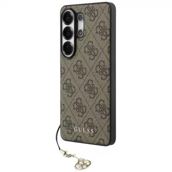 Guess 4G Classic Logo Charm MagSafe ovitek za Samsung Galaxy S26 Ultra (rjav)