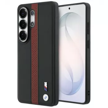 Ovitek BMW Perforated Stripe Logo MagSafe za Samsung Galaxy S26 Ultra, rdeč