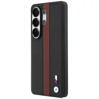 Ovitek BMW Perforated Stripe Logo MagSafe za Samsung Galaxy S26 Ultra, rdeč