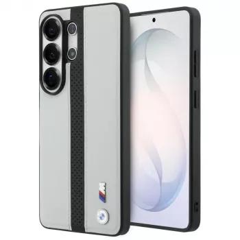 Ovitek BMW Perforated Stripe Logo MagSafe za Samsung Galaxy S26 Ultra, siv